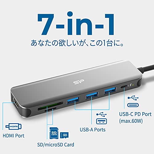 Silicon Power Boost SU20 Docking Station 7 En 1 Usb USB-C Hdmi Tarjeta Sd - 2