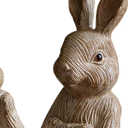 Lapin de Pâques en résine pour centre de table bucolique et décoration de table de salon