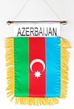 Azerbaijan Fringed Rear-View Mirror Window Hanging Flag with Suction Cup