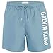 Calvin Klein Men’s Medium Drawstring Swim Shorts, Blue (Skim Blue), XL