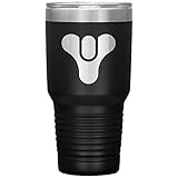 Destiny Tricorn Logo 30oz Insulated Tumbler with Lid for Destiny 1 and 2 Players (Black)