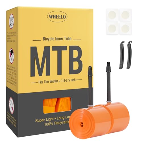 2-Pack 29 Inch TPU Inner Tube: Lightweight MTB Bicycle Tube with 48mm Presta Valves (Include 4PCS Bike Tube Patch Repair Kit)