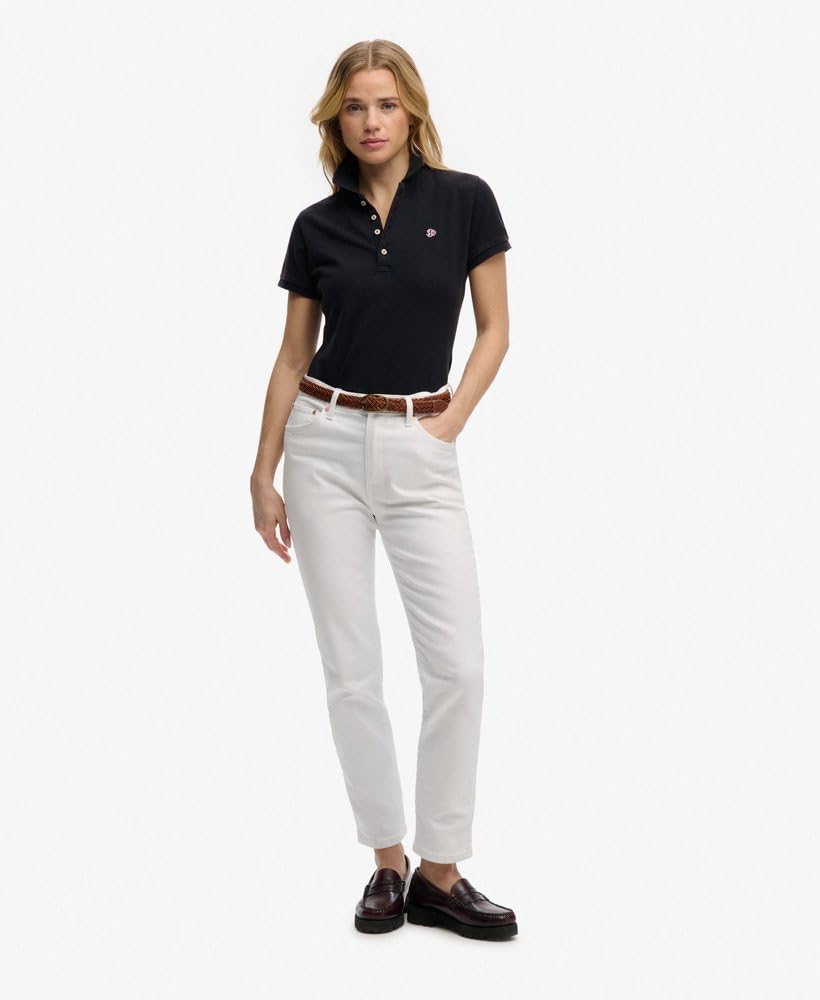 Superdry Heritage Slim Fit Polo T-Shirt, Eclipse Navy, 42 Femmes