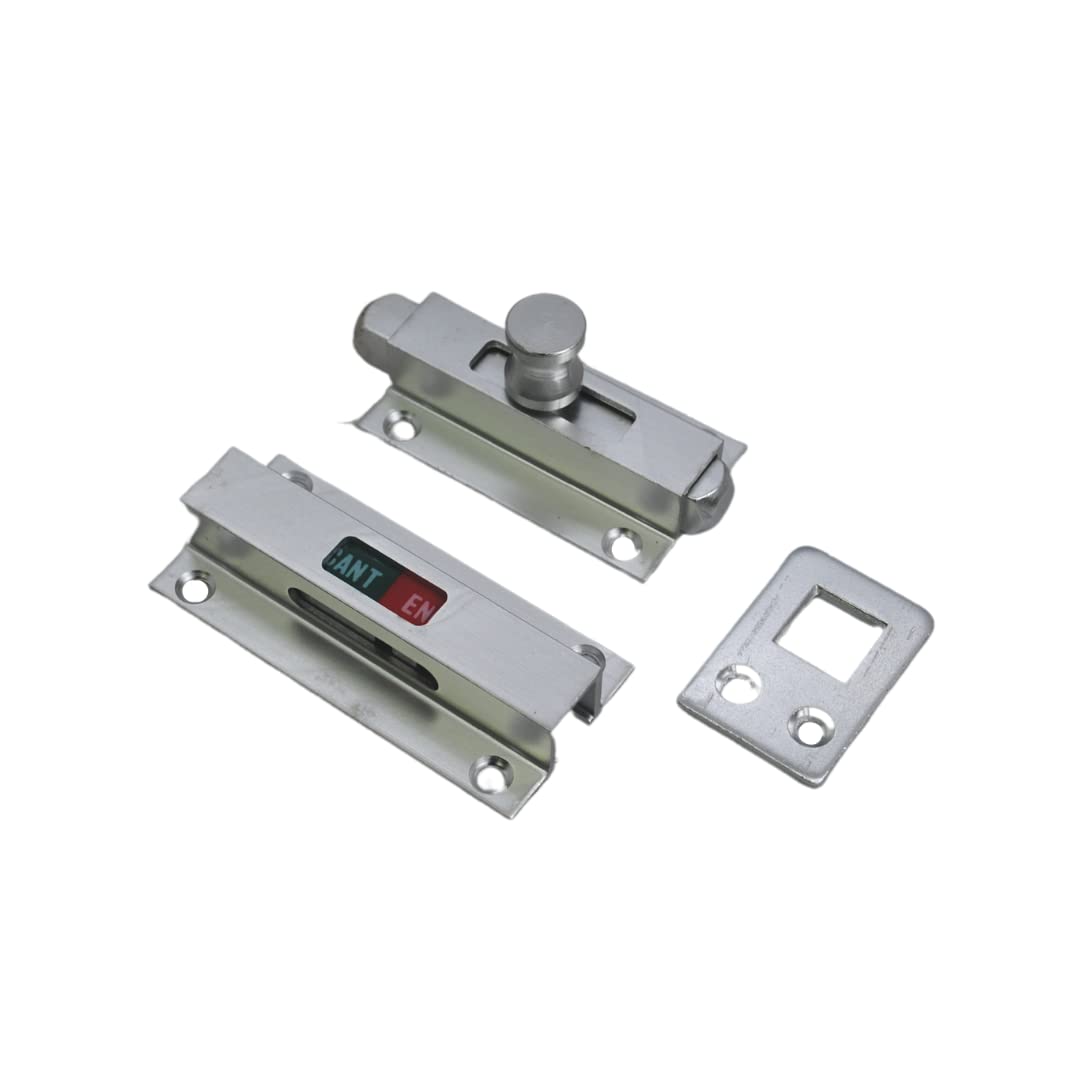 Vibe Silver Contract Indicator Bolt On Bright Anodised Aluminium Door Handle Bathroom Contract Indicator Bolt On Bright Anodised Aluminium For Internal Doors