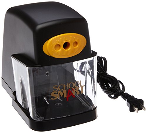 School Smart Adjustable Electric Pencil Sharpener - 7 1/4 x 5 1/2 x 3 1/4 - Black