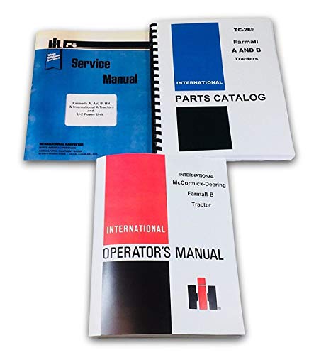 B Tractor Service Repair Shop Parts Operators Manual Set Y