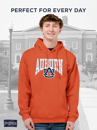 Image of JanSport NCAA Officially Licensed Rival Hoodie, Long Sleeve Unisex Sweatshirt, Cotton-Polyester Blend, Double-Layered Hood