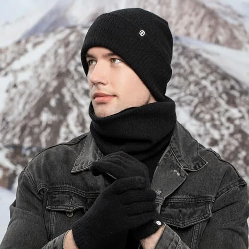 Gorro guantes de pantalla táctil y bufanda para evitar manos frías 4
