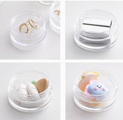 Image of 5 Layers Jewelry Case, 3.2 Inch x 1.5 Inch Transparent Plastic Organizer Box for Girls Earring Ring DIY Storage Drugs Sets (medium)