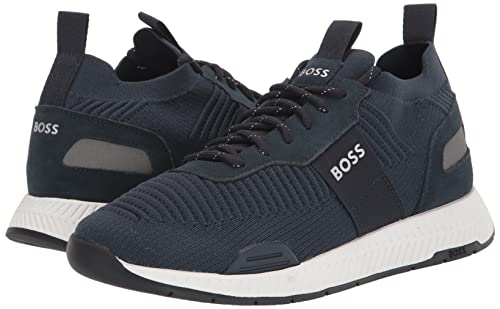 BOSS Męskie trampki do biegania Mesh Mix, Sky Captain Navy, 45 EU