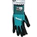 Makita Unisex FitknitÂ T 04123 FitKnit Cut Level 1 Nitrile Coated Dipped Gloves Large X Large, Teal/Black, Large X-Large US