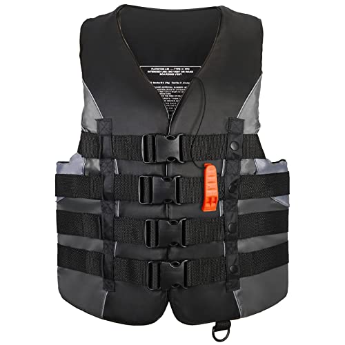 Image of Leader Accessories Adult Universal USCG Approved Life Jacket Vest Boat Vest