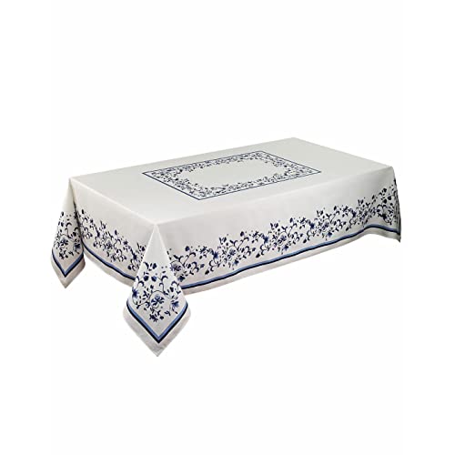 Spode - Table Cloth, Rectangular Table Cloth, Stylish Home Decor (60"X 84", Portofino Blue) #TOP1