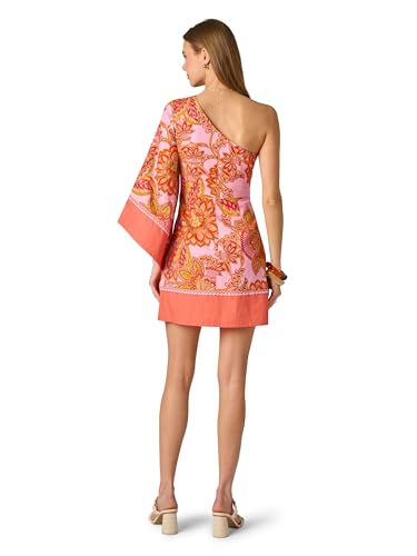 Image of Adrianna Papell Women's Strapless Organza Mini Dress - Short Drop Waist Dress with Dainty Florals & Pleated Flounce Skirt
