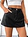 Avanova Women Faux Leather Short Skorts High Waisted Bodycon Sexy Mini Skirts Black Medium