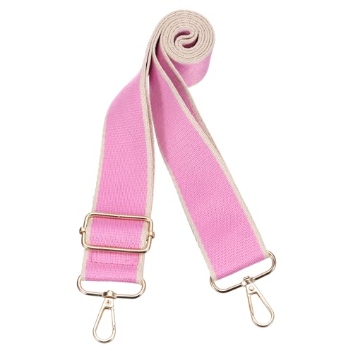 Image of PATIKIL 55in Purse Straps Replacement Crossbody, Bag Straps Crossbody Universal Adjustable Canvas for Purses Handbags Guitar, Pink