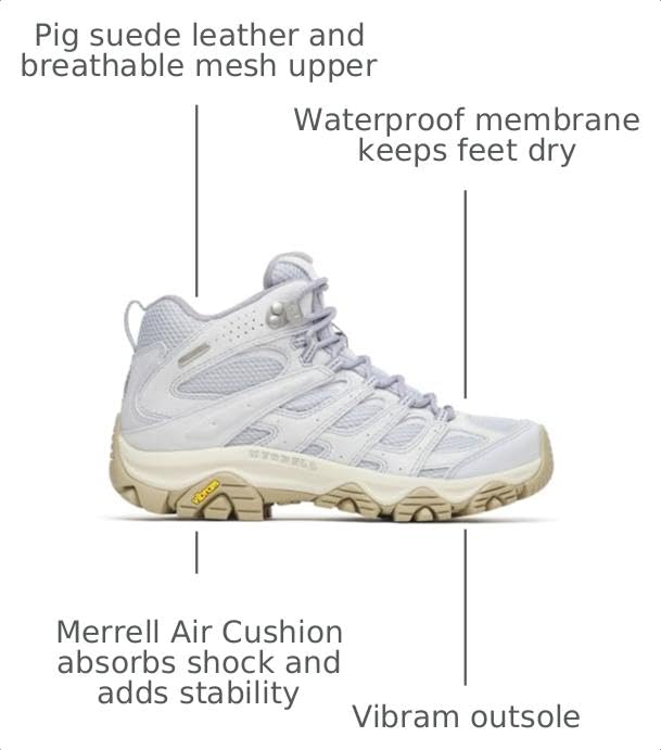 Image of Merrell Women's Moab 3 Mid Waterproof