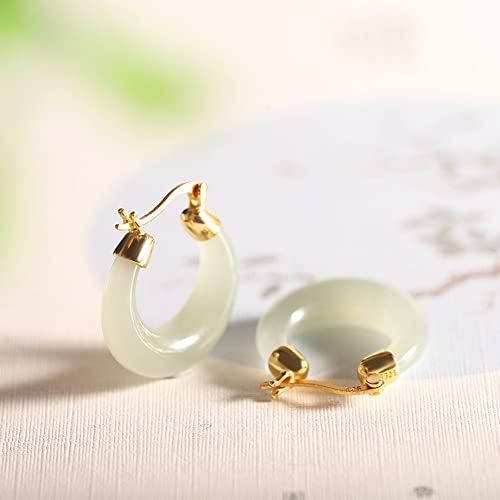Boucles d'oreilles en jade véritable : oubliez les imitations avec ces cerceaux main