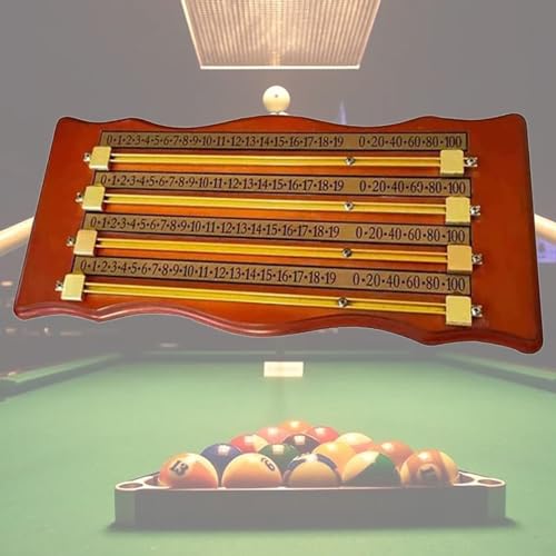 Marcador de Billar para Pared, Marcador de Snooker y Pool de Madera, con Rieles y Punteros Flotantes, Ideal para Clubes y Hogar miniatura 1