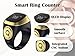 Hitopin Smart Ring Counter, Smart Tasbih Zikr Ring, Muslim Islamic Prayer Smart Rings,Tasbih Counter Smart Ring, Digital Electronic Smart Tally Counter, Tasbeeh Smart Counter for Prayer (Black, 18mm)