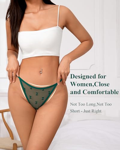 J-pone Lace Thongs for Women G String Thongs for Women T-back Thong Underwear Low Waist Breathable Womens Panties 12Pack2