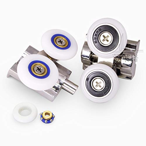 IMIKEYA 2 peças de rolos de porta de chuveiro de liga de zinco, duas polias para casa, quarto, cozin