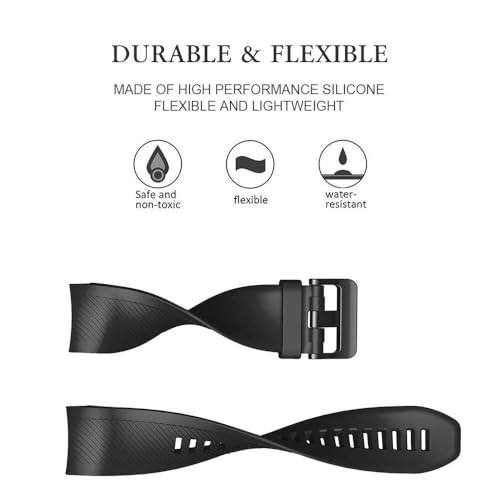 Correa de reloj de 46mm Gear S3 Frontier pulsera deportiva negra 5