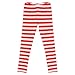 HDE Girl's Leggings Holiday Stretchy Full Ankle Length Striped Tights Red and White Stripes - 14-16