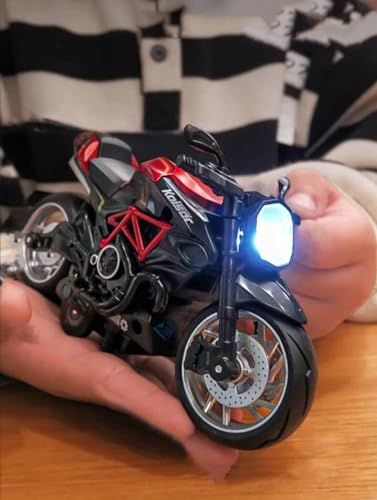 Image of Police Motorcycle Toy - Pull Back Motorcycle Toys, Tiny Gift with Music Lighting, Latte Motorcycles Toy for Kids Boys Age 3-8 Year Old [Multicolor] (1;14 Bike -3 Multicolor)