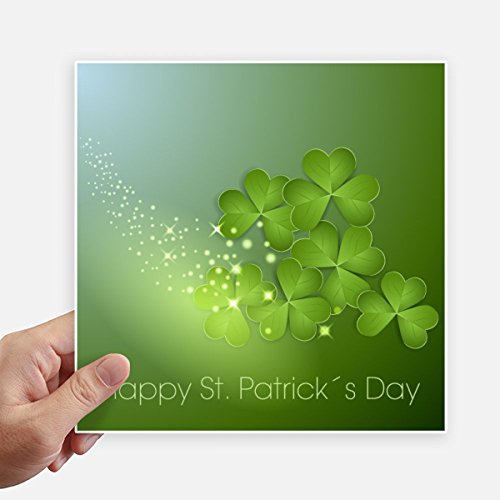 Sticker carré Saint-Patrick 20cm multicolore pour décorer votre moto - 2