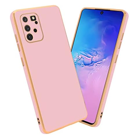 Cadorabo Case Compatible with Samsung Galaxy A91 / S10 LITE / M80s in Glossy Pink - Gold - Protective Cover Made of Flexible TPU Silicone and with Camera Protection Cover