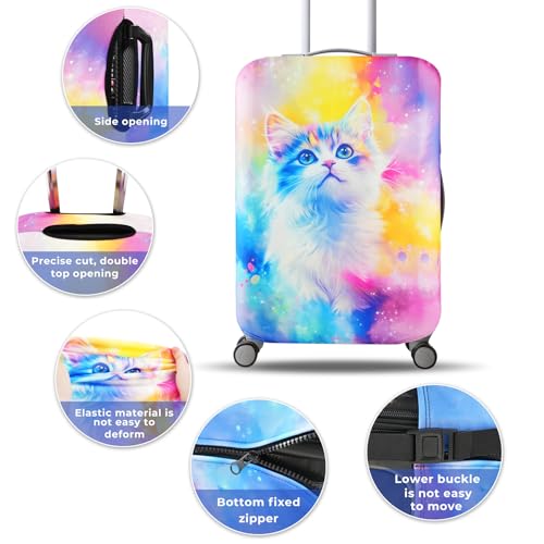 Luggage Cover for Suicase, Personalized Suitcase Protectors, Approved Travel Baggage Covers, Washable & Stretchable Suitcase Cover for 22-24 Inch Luggage(M)3