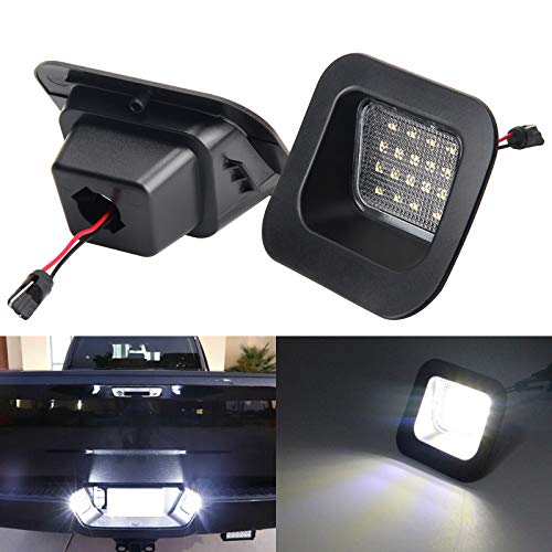 Ram LED License Plate Light Lamps 6000K White - Pack of 2 - 3rd & 4th Gen Lights for Dodge Ram 1500 2500 3500 2003-2018 (PZ113)