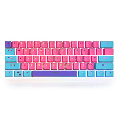 Ussixchareバックライト付きキーキャップ60％87/104 PBTキーキャップセット60％メカニカルゲーミングキーボードGateron Kailh MXスイッチ