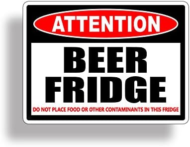 Beer Only Frig Refrigerator Vinyl Decal Sticker