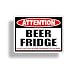 Beer Only Frig Refrigerator Vinyl Decal Sticker