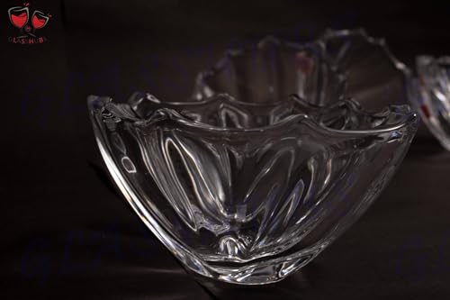 Image of WRINGO Glass Bowl for Kitchen Prep, Dessert, Dips, and Candy Dishes, Cake, Snack Bowl Set of 6 Or Nut Bowl, and Microwave Safe Clear Glass Bowls for Mixing, Storing Size 4.5 Inch