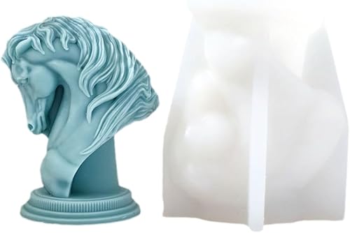 Molde de silicona para velas de ajedrez y caballero de cabeza de caballo para cera de jabón, resina epoxi, manualidades, manualidades, semental, disponible en Yaxa Peru