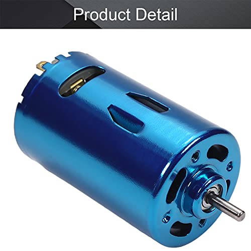 Image of Fielect DC Motor 24V 30000RPM 2.5A Micro Motor Electric Motor Round Shaft for RC Boat DIY Airplane Toys Model DIY Hobby, 1 Pcs, Blue