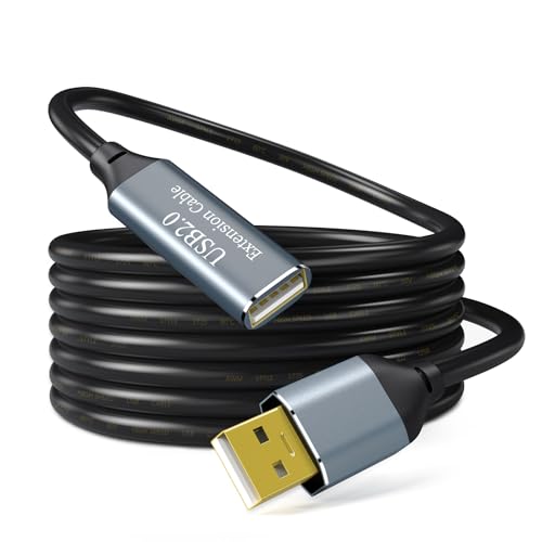 SSSGRGB Aktives USB-Verlängerungskabel 10M USB 2.0 Typ A Stecker auf A Buchse High Speed 480 Mbps mit 1 Verlängerungs-Chipsatz Signalverstärker Repeater Kabel-10M