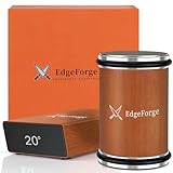 EdgeForge™ Rolling Knife Sharpener Kit - Beech Wood Magnetic Rolling Sharpener for Knives with 15 & 20 Degree Angles - Elegant Gift for Chefs & Cooks - Knife Sharpening Kit for Kitchen & Pocket Knives