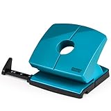 NOVUS Perforateur B220 Color ID 2.0 (capacité de 20 feuilles, barette de réglage crantée) Bleu pétrole clair