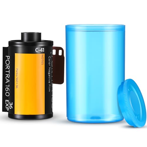 Image of 30 Pack Plastic Film Canisters Holder with Lids 35mm Empty Camera Reel Containers Blue Small Storage Bottles for Pills Beads Coins Vitamins Art Supplies Science Experiments Classroom Craft Projects