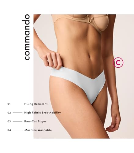 Image of commando Classic Thong | Invisible Everyday Thong | No-Show Underwear Loved by Celebrities & Stylists | Raw-Cut Microfiber