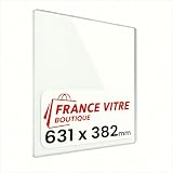 AARROW - modello : i750-631 x 382 x 4 mm - Vetro per stufa a legna - vetro camino di ricambio - vetro per caminetto resistente al fuoco fino a 800°C