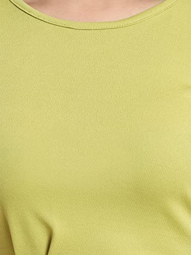 Image of Pandadi Saree Women's Stretchable Bodycon Lycra Dress Green
