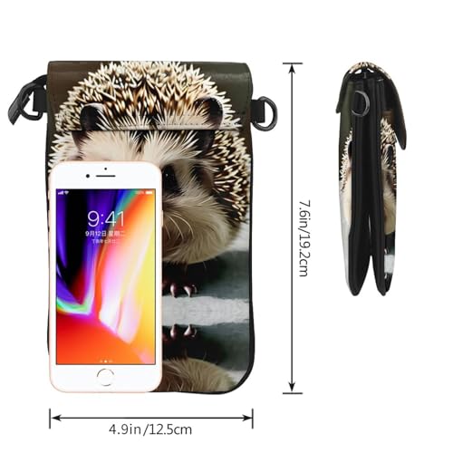 Sac en microfibre imprimé hérisson léger avec rabat pratique