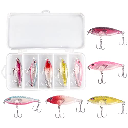 ROEJUYY Esche da Pesca Trota Set Esche Wobbler Set...
