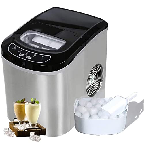 Image of LPLYAA Ice Cube Maker Machine，Automatic Portable Electric Countertop Ice Maker Student Dormitory Home Kitchen Bars Coffee Tea Shops, 20240226
