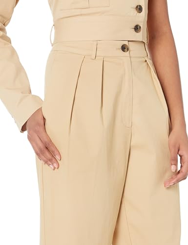 The Drop Women's Oatmeal Stretch Cotton Pleated Pant by @Signedblake4